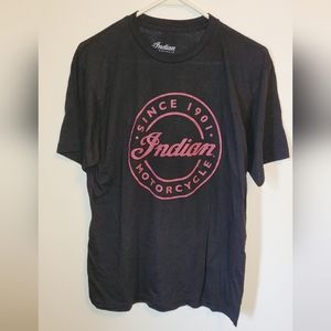 Indian motorcycle short sleeve t-shirt, size Large, black and red, Unisex